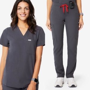 Figs Charcoal Yola Skinny Scrub Pants